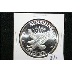 1992 Sunshine Silver Mining, .999 fine 1 oz.