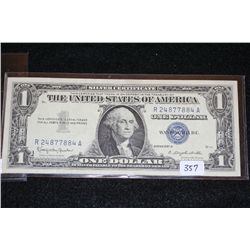 1957-B US Silver Certificate $1, Blue Seal, #R24877884A