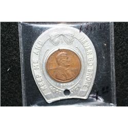 1971-D Bright Spot Reno NV "Good Luck" token w/penny