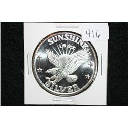 1992 Sunshine Silver Mining, .999 fine 1 oz.