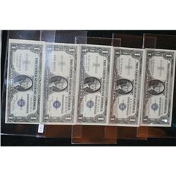 1935-E US Silver Certificate $1, Blue Seal, #T40674154H, 1935-D US Silver Certificate $1, Blue Seal,