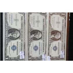 1957 US Silver Certificate $1, Blue Seal, #B01640214B, 1935-E US Silver Certificate $1, Blue Seal, #