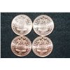 Image 2 : 2011 Copper Round, .999 fine 1 oz., lot of 4