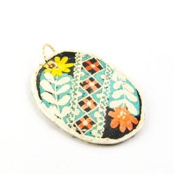 Vintage Pysanky Pendant