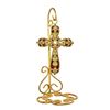 Image 2 : Lovely Cloisonne Table Cross with Inlaid Crystals