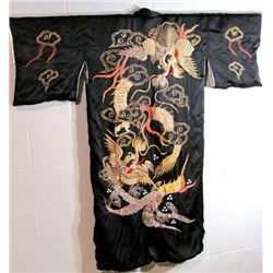 Kimono WW 11 Soldier Souvenir Extra High Relief Hand Em