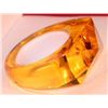 Image 2 : BACCARAT amber LOUXOR 55 size 7 1/4 HONEY TOPAZ PYRAMID