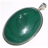 Image 1 : Green Malachite Very Large Pendant set in Solid Sterling Silver *STAMPED .925* Mounting!! Total weig