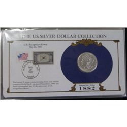 1882 Morgan Silver Dollar "The U.S. Silver Collection" *COMES WITH MORGAN SILVER DOLLAR & STAMP IN P
