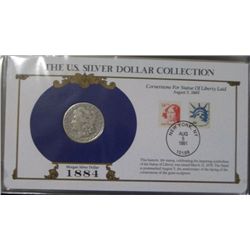 1884 Morgan Silver Dollar "The U.S. Silver Collection" *COMES WITH MORGAN SILVER DOLLAR & STAMP IN P
