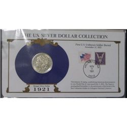 1921 Morgan Silver Dollar "The U.S. Silver Collection" *COMES WITH MORGAN SILVER DOLLAR & STAMP IN P