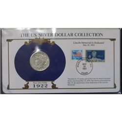 1922 Peace Silver Dollar "The U.S. Silver Collection" *COMES WITH PEACE SILVER DOLLAR & STAMP IN PAC