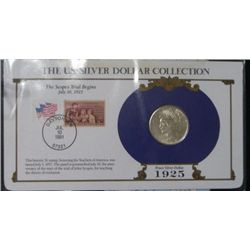 1925 Peace Silver Dollar "The U.S. Silver Collection" *COMES WITH PEACE SILVER DOLLAR & STAMP IN PAC