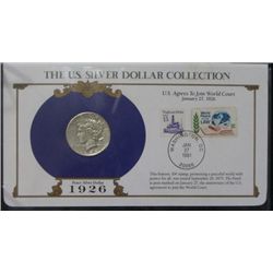 1926 Peace Silver Dollar "The U.S. Silver Collection" *COMES WITH PEACE SILVER DOLLAR & STAMP IN PAC