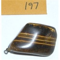 Tiger Eye Large Pendent *Polished* with Screw Eye already attached!!