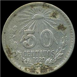 1920 Mexico 50c VF (COI-10072)