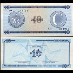 1990 Cuba 10 Peso For. Exch. Note Crisp Unc. (CUR-06363A)