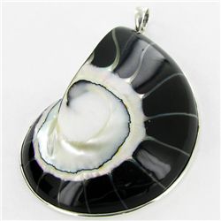 125twc Filled Nautilus Sterling Pendant (JEW-3435)