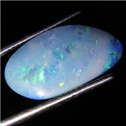 5.35ct Australian Black Opal Doublet Full Fire (GEM-36482)