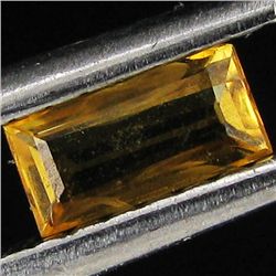 0.2ct Orange Yellow Songea Sapphire Baguette (GEM-29470O)