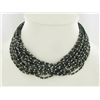 Image 1 : 480twc Jade Tubular Bead Multi Strand Necklace (JEW-3642)