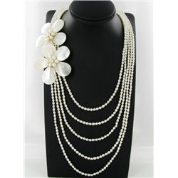 900twc MOP & Pearl Necklace (JEW-2502)