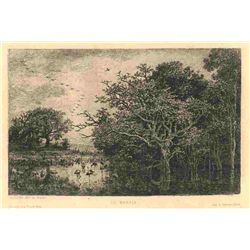 Charles Daubigny Original Etching