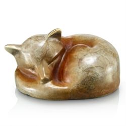Sleeping Fox Bronze Sculpture