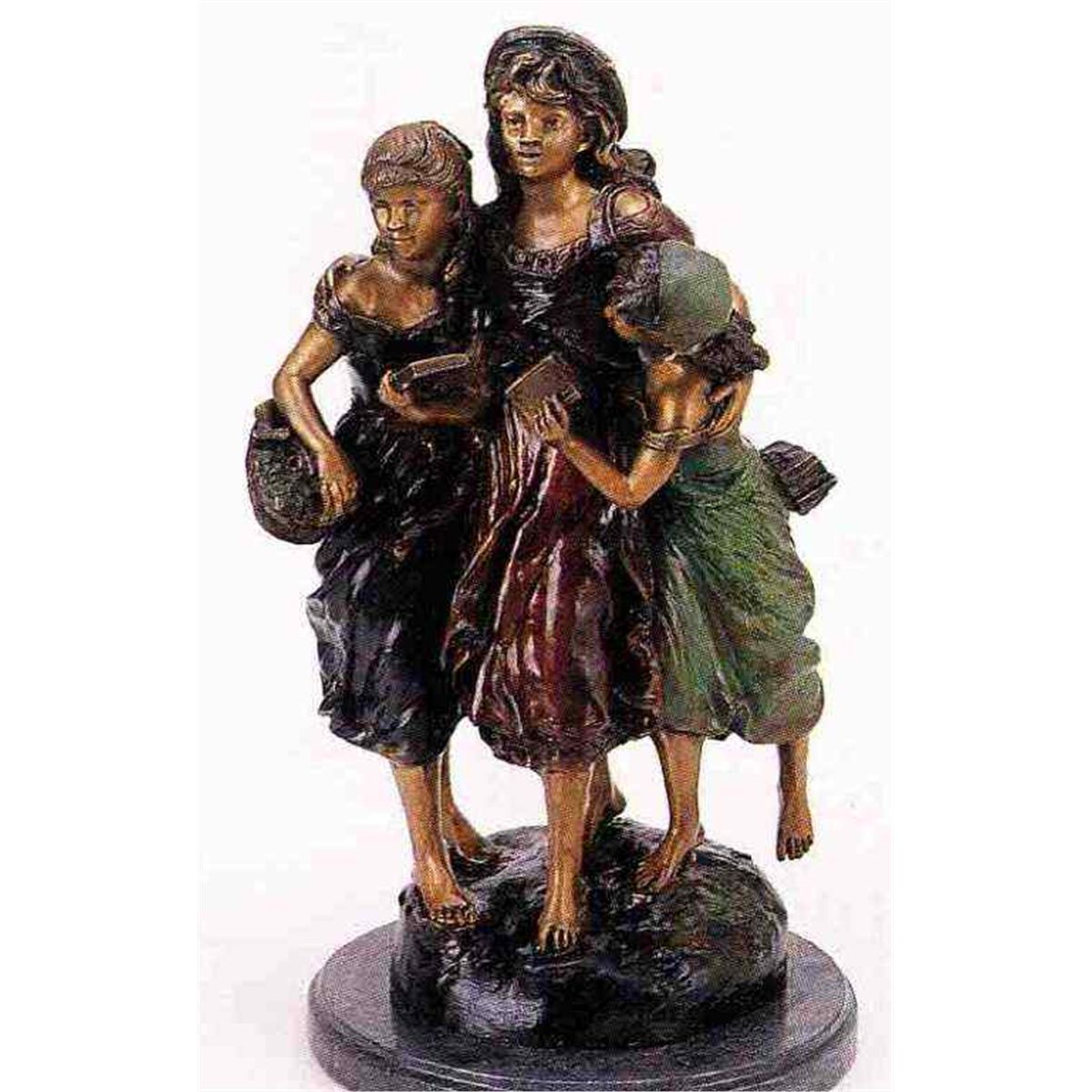 "School Teacher" Bronze Sculpture A. Moreau