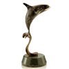 Image 1 : Whale On Ribbon Bronze Sculpture