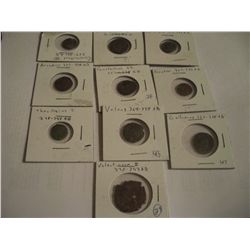 10 Rare Ancient Coins, Different Eras, About 1600 years Old Ea