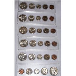 1953 COMPLETE SILVER DOUBLE MINT SET, P,D &S. 30 COINS ALL ORIGINAL..MOVED TO WHITMAN HOLDERS