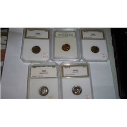 5 PROOF 90% SILVER ROOSEVELT DIMES,,