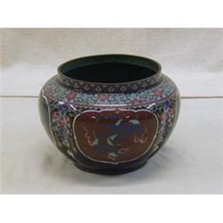 A circular cloisonne enamelled jardiniere...