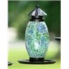 Image 1 : Blue Glass Bird Feeder