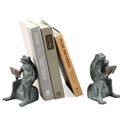 Reading Frog Bookends