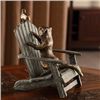 Image 1 : Cat & Bird On Beach Chair Sculpture