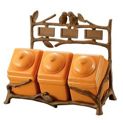 Love Bird Spice Jar Set In Orange