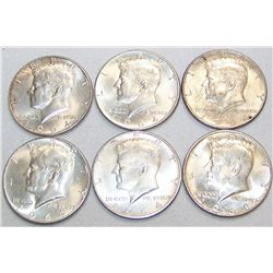 (6X The Bid)  1964 Kennedy Half Dollars.