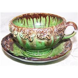 Majocica Cup and Saucer.