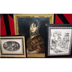 Three Vintage Pictures.