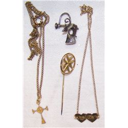 Five Pcs. Jewelry from Personal Collection of Bing Crosby.