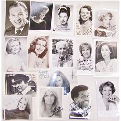Sixteen Celebrity Signed Black and White Photographs.