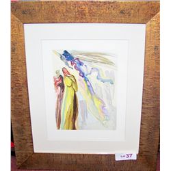 Salvador Dali. Original Woodblock from Divine Comedy Paradise #11.