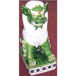 Antique Chinese Temple Lion Possibly Tang Dynasty, Verte Rose.