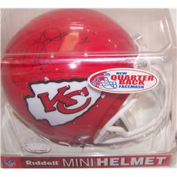 KANSAS CITY CHIEFS #27 LARRY JOHNSON SIGNED MINI HELMET.