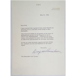 Dwight D. Eisenhower(1890-1969) 34th U.S President Signed and Dated Letter May 10,1962.