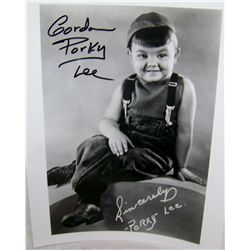 Little Rascals Gordon "PORKY" Lee Signed Picture.