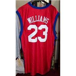 Philadelphia 76er's #23 Signed Williams Jersey.