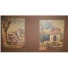 Image 2 : Pair of Water Color prints depicting japanese Temples, matted unframed